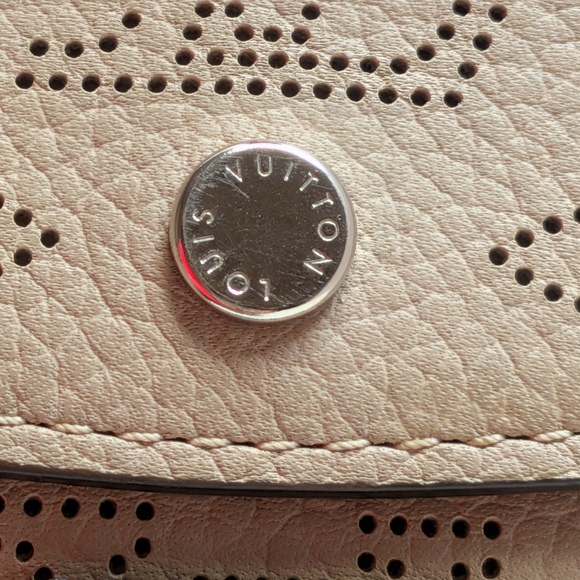 Louis Vuitton Beige Perforated Monogram Leather Key Ring - Picture 2 of 11